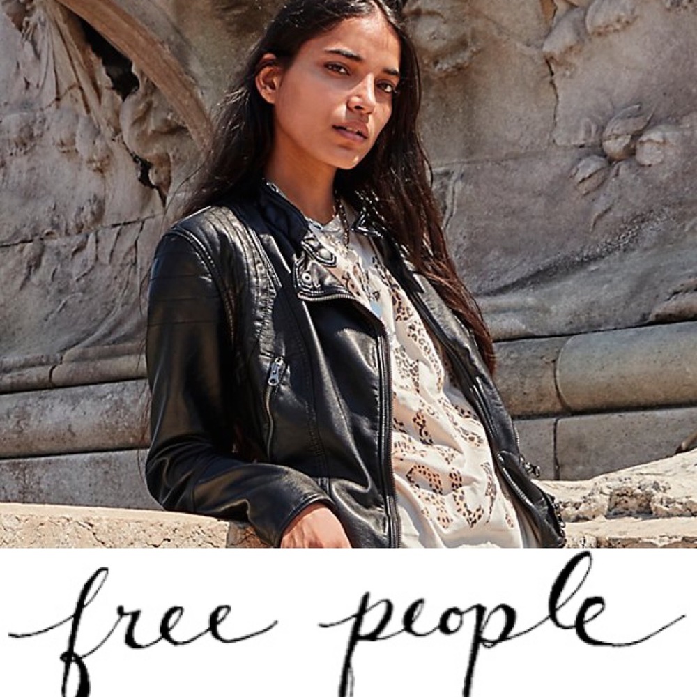 New, We The Free Vegan Leather Motto Jacket❤️ - Picture 11 of 11